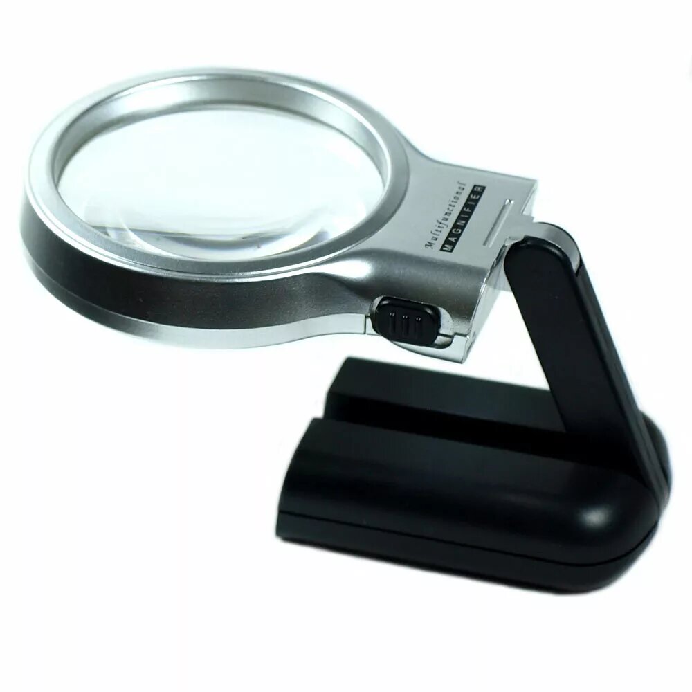 Kitcheniva 3X Illuminated Magnifier 3&#x22; Lighted Magnifying Glass LED Folding Stand