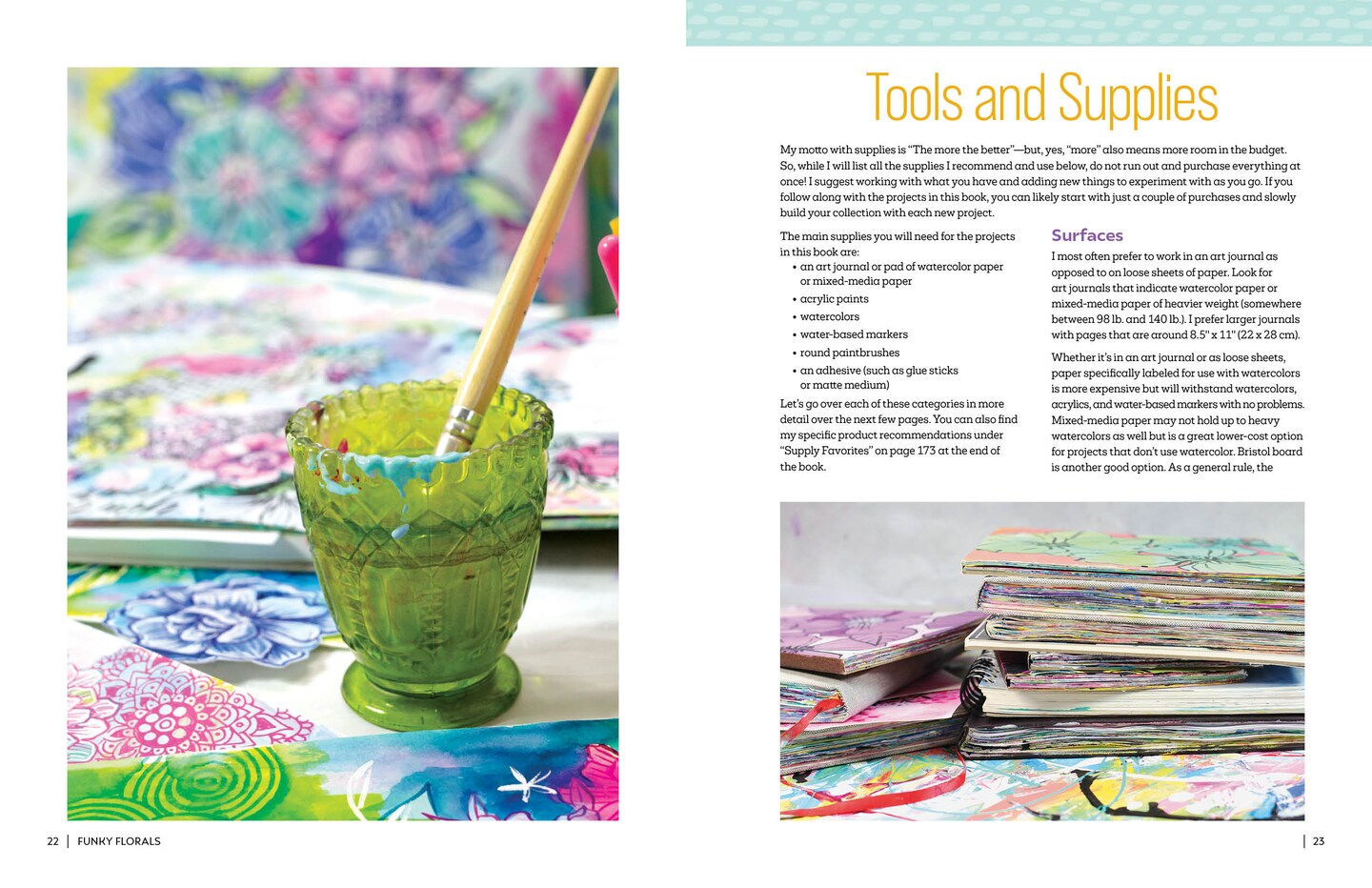 Funky Florals: A Bend-the-Rules Approach to Making Bright, Bold &#x26; Beautiful Flower Art with Watercolor, Acrylics, Markers &#x26; More - 12 Mixed-Media Projects
