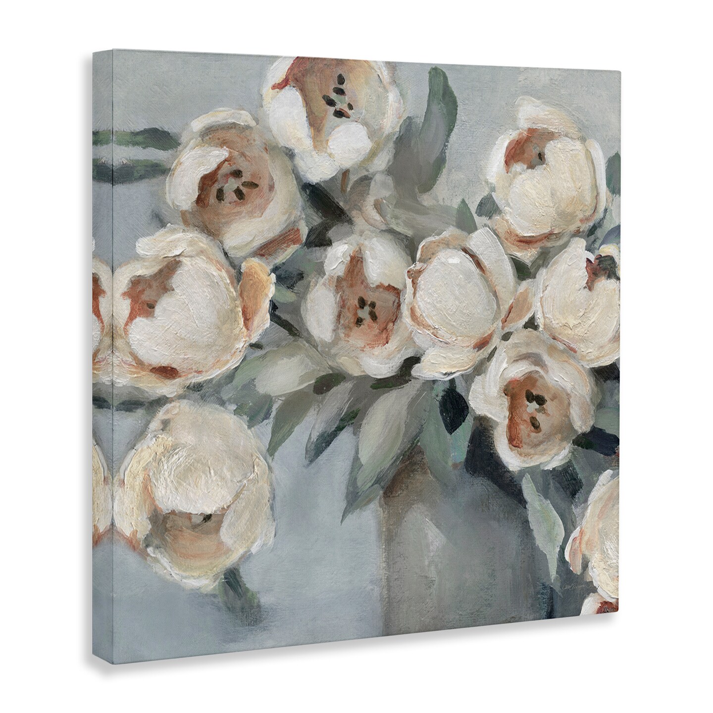 Stupell Industries Blooming Round Peonies Canvas Wall Art Design by Carol Robinson