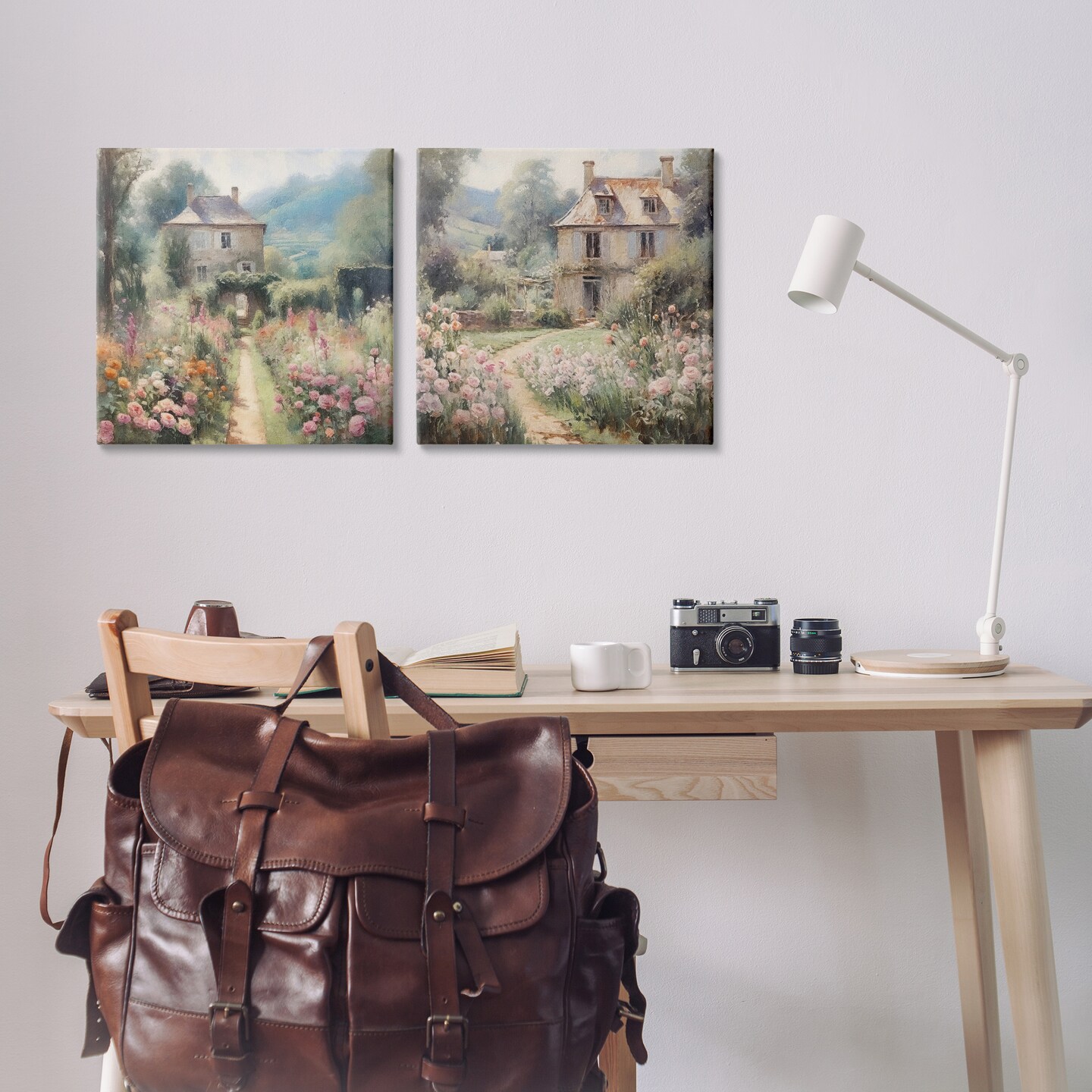 Stupell Industries Quaint French Country Garden 2 pc Canvas Wall Art Set Design by RileyB