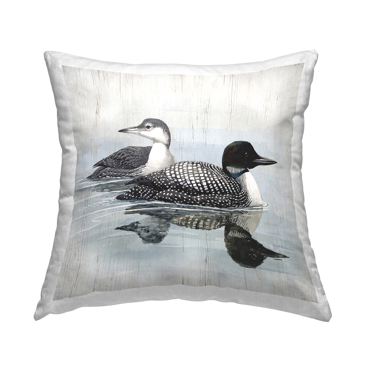 Lake Duck Pair Decorative Printed Throw Pillow Design by Susan Jill, 18 x 7 x 18
