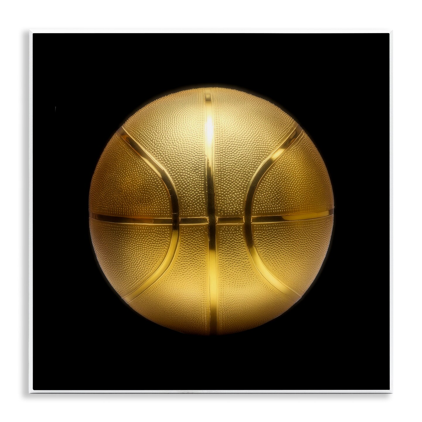 Stupell Industries Gold Designer Basketball Wall Plaque Art Design by Graffi*tee Studios