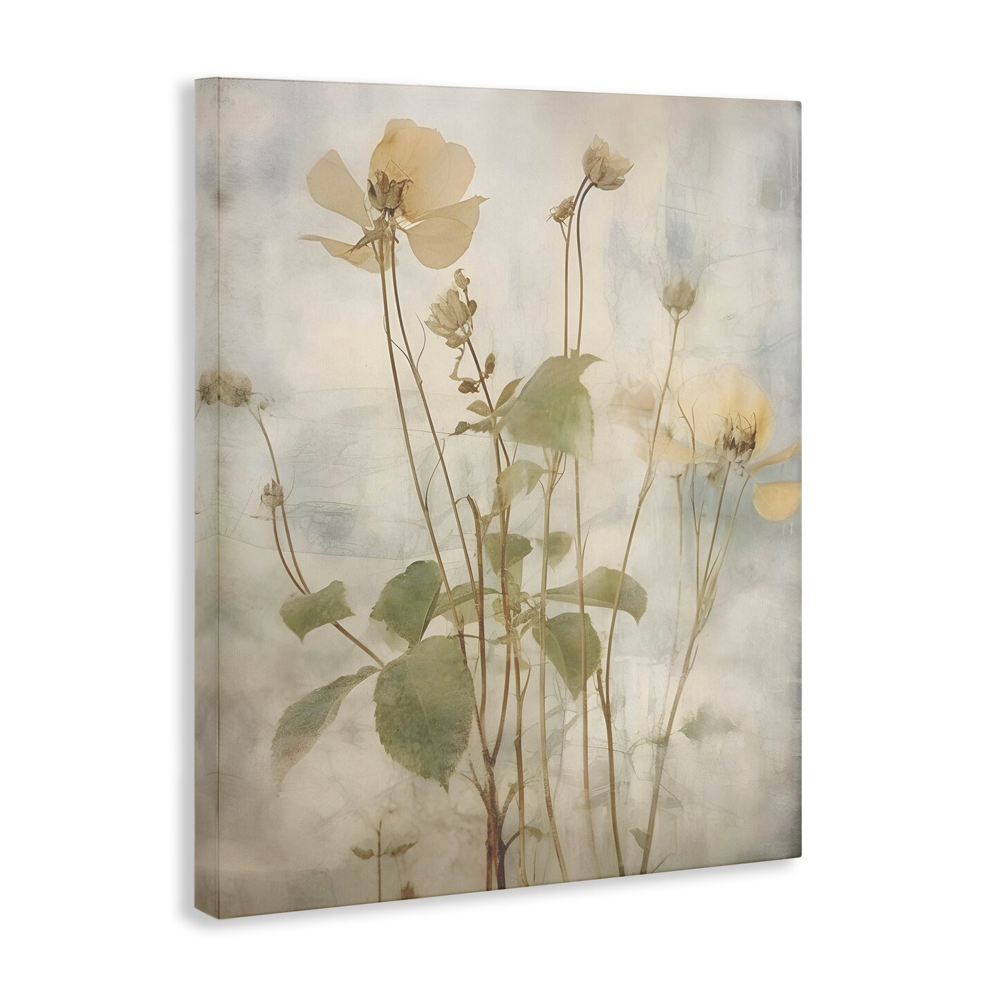 Stupell Industries Soft Botanicals Pattern Canvas Wall Art Design by Lettered and Lined
