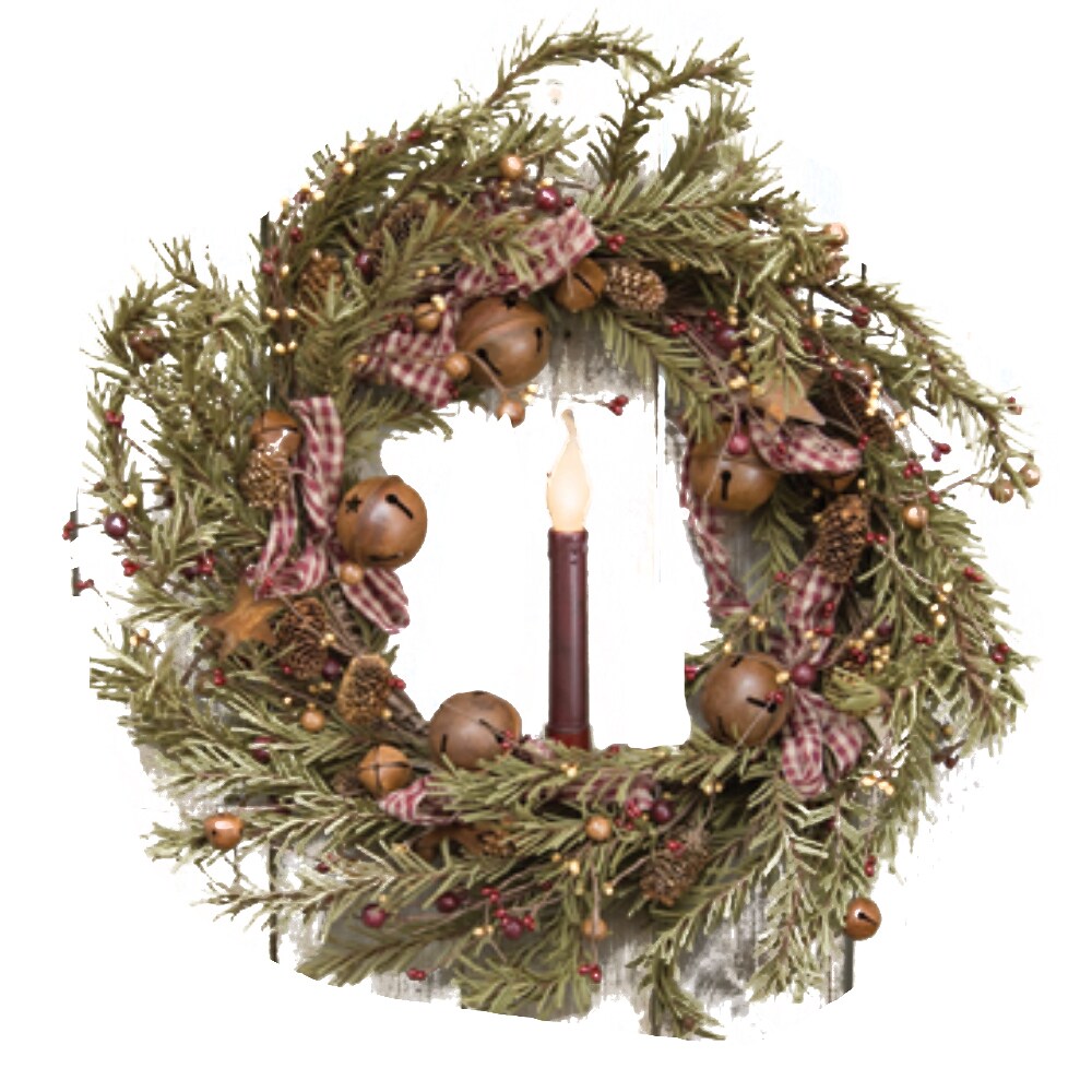 Rustic Holiday Pine Wreath, 22&#x22;