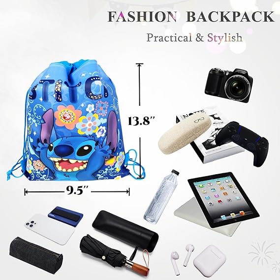 59 Pcs Cute Anime Merch Accessories Include Drawstring Bag Backpack, Stickers, Lanyard, Necklace, Bracelet, Keychain, Phone Holder, Button Pins