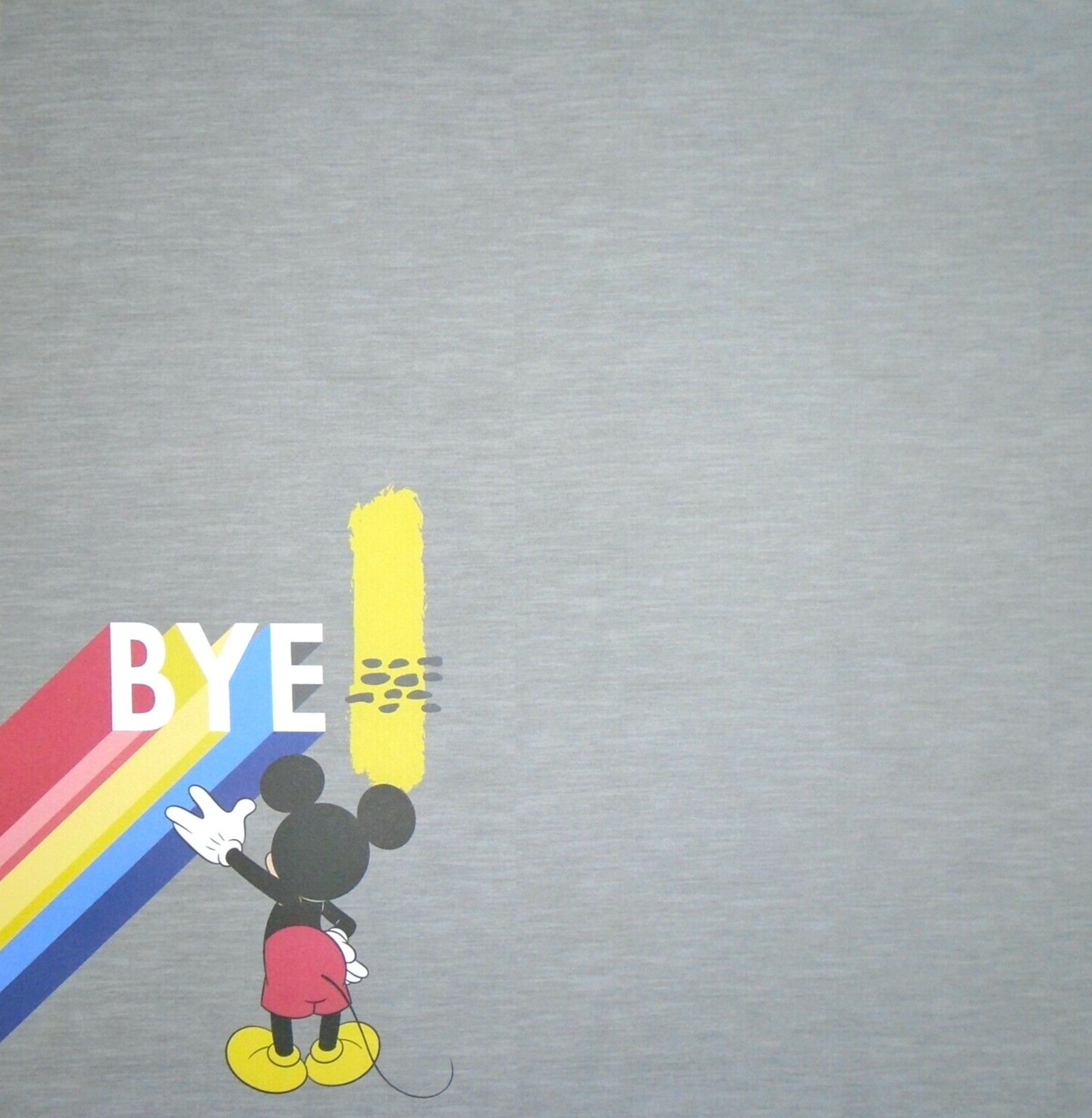 Disney Mickey Mouse Rainbow Bye 12x12 Scrapbook Paper