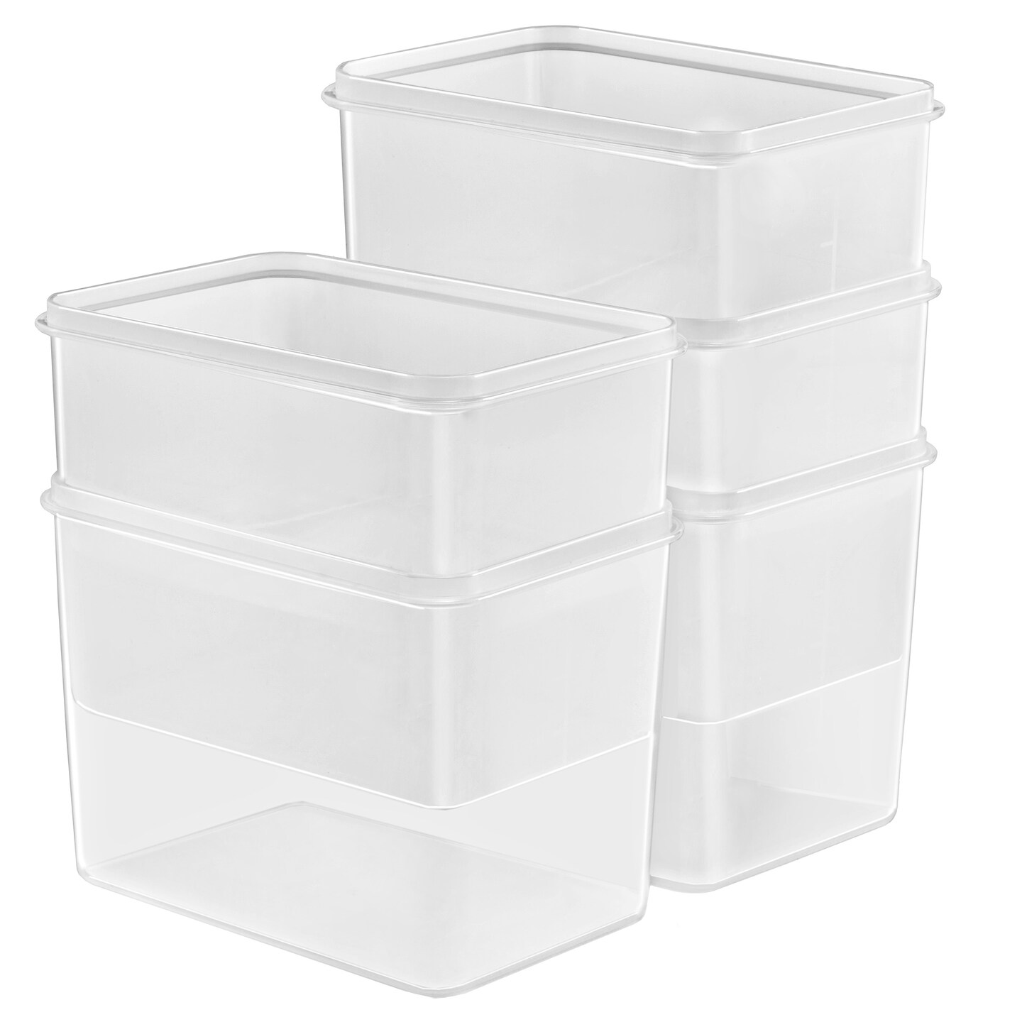 Sorbus Food Storage Containers - Pack of 5 with Air Tight, Four-Way Snap Lids