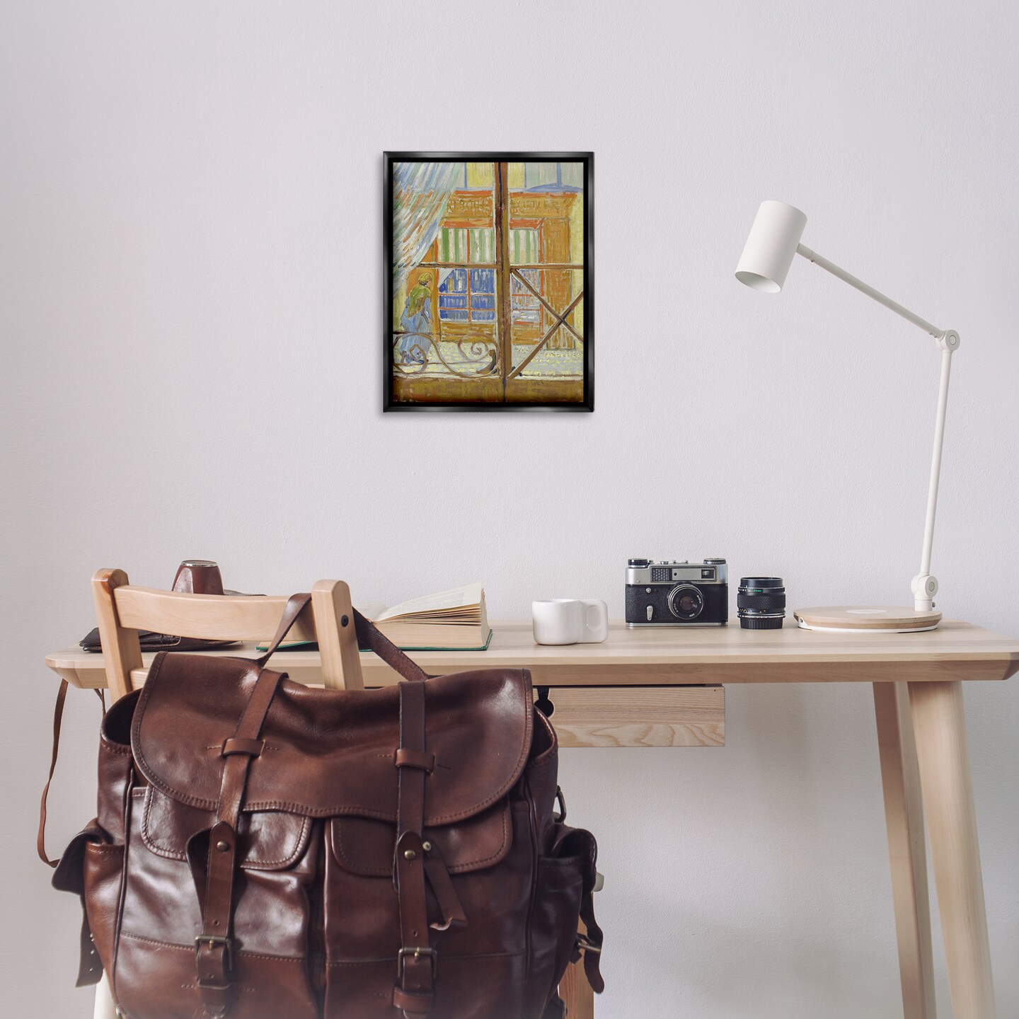 Stupell Industries Van Gogh View of Butcher's Shop Framed Floater Canvas Wall Art Design by one1000paintings