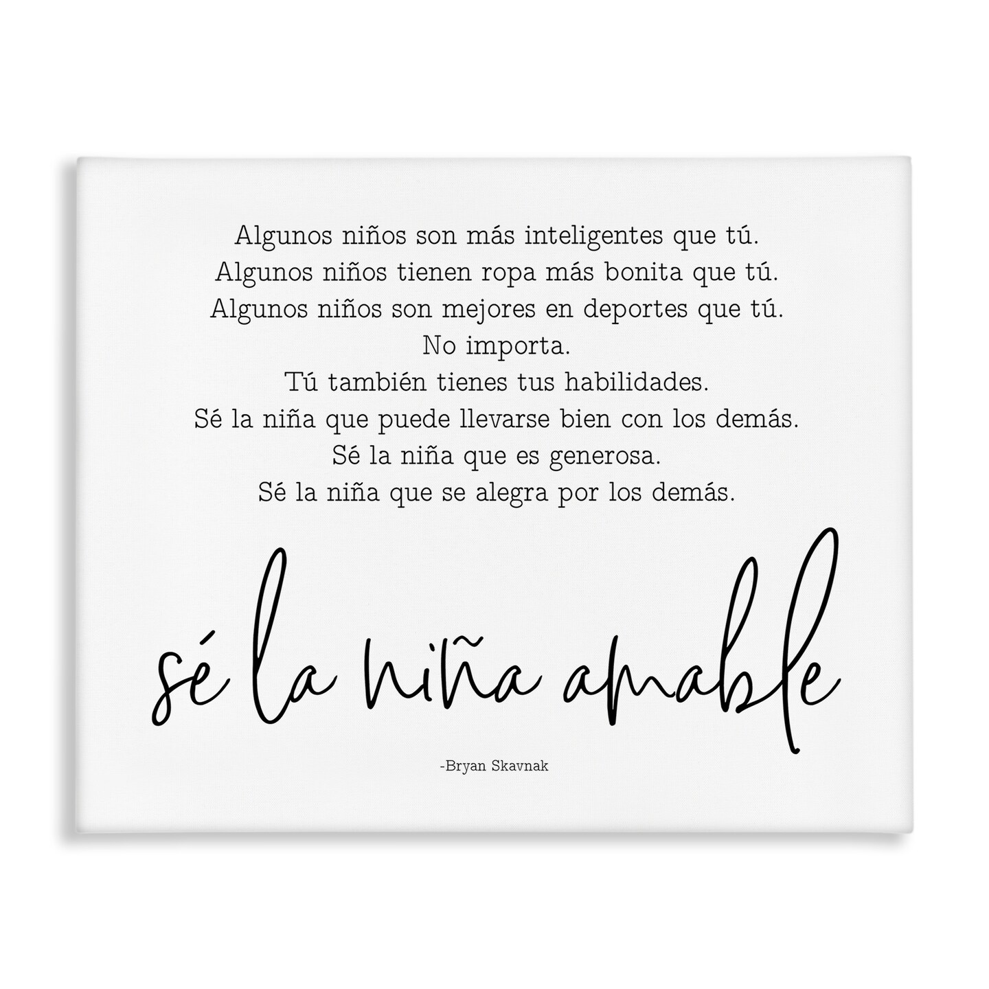 Stupell Industries Se la Ni&#xF1;a Amable Canvas Wall Art