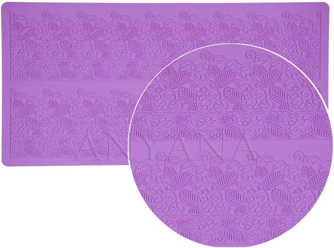 sugar edible cake silicone fondant impression lace mat cake decorating mold gum paste cupcake topper tool icing candy imprint baking moulds sugarcraft trimming leaf