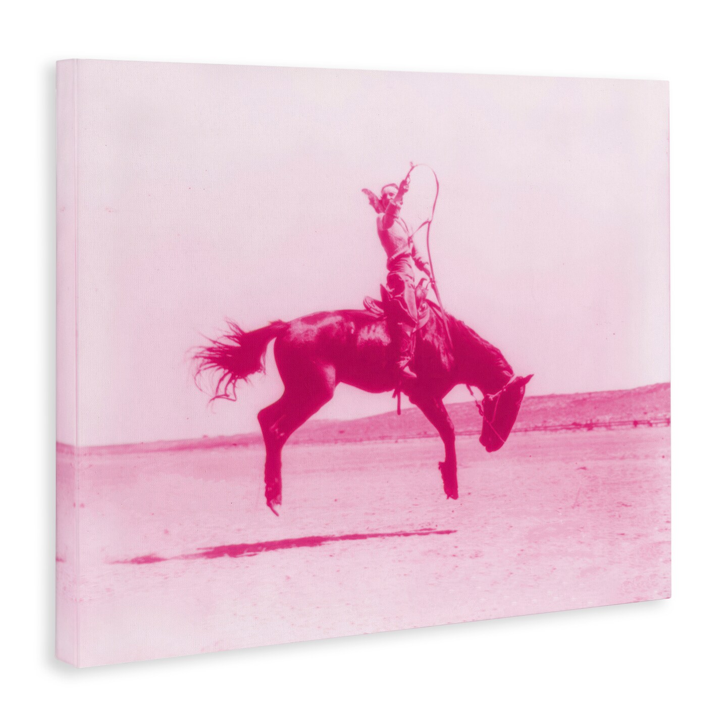 Stupell Industries Pink Galloping Cowgirl Canvas Wall Art Design by Daphne Polselli
