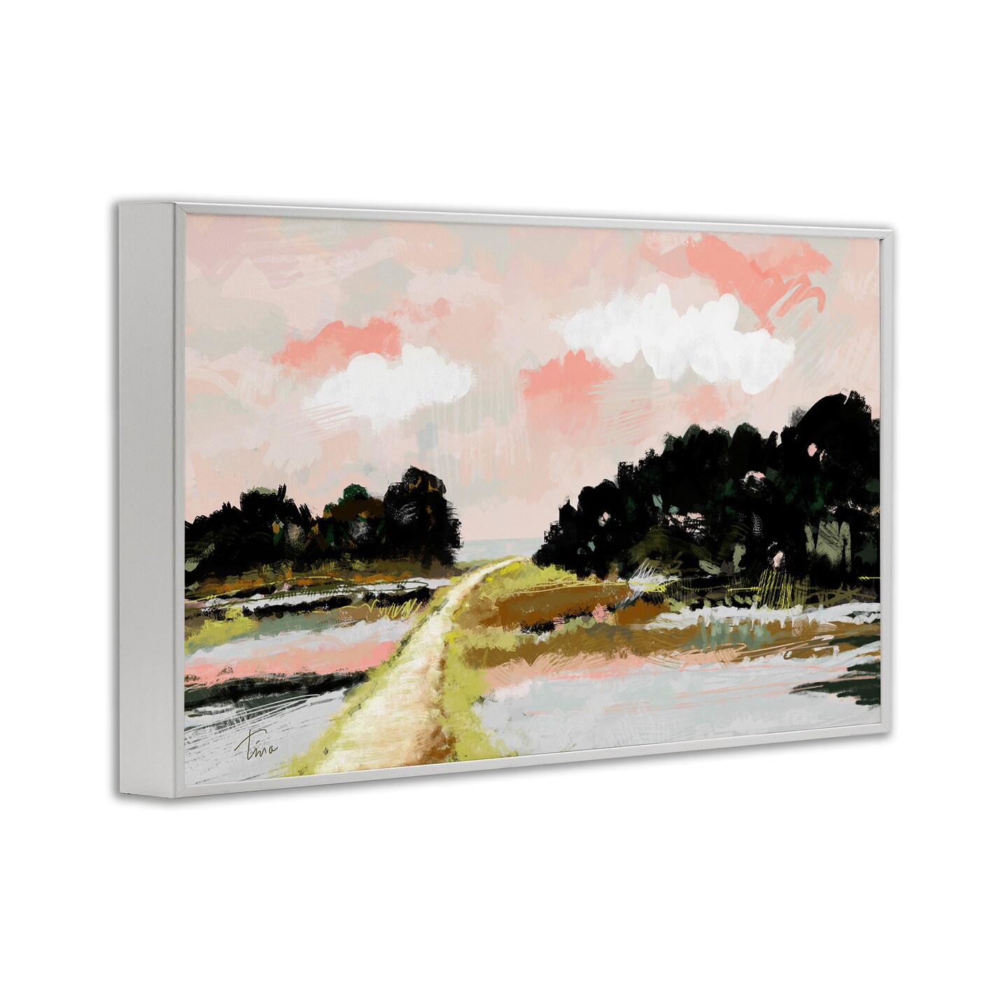 Stupell Industries Nature with Blush Sunrise Framed Giclee Wall Art Design by Tina Finn