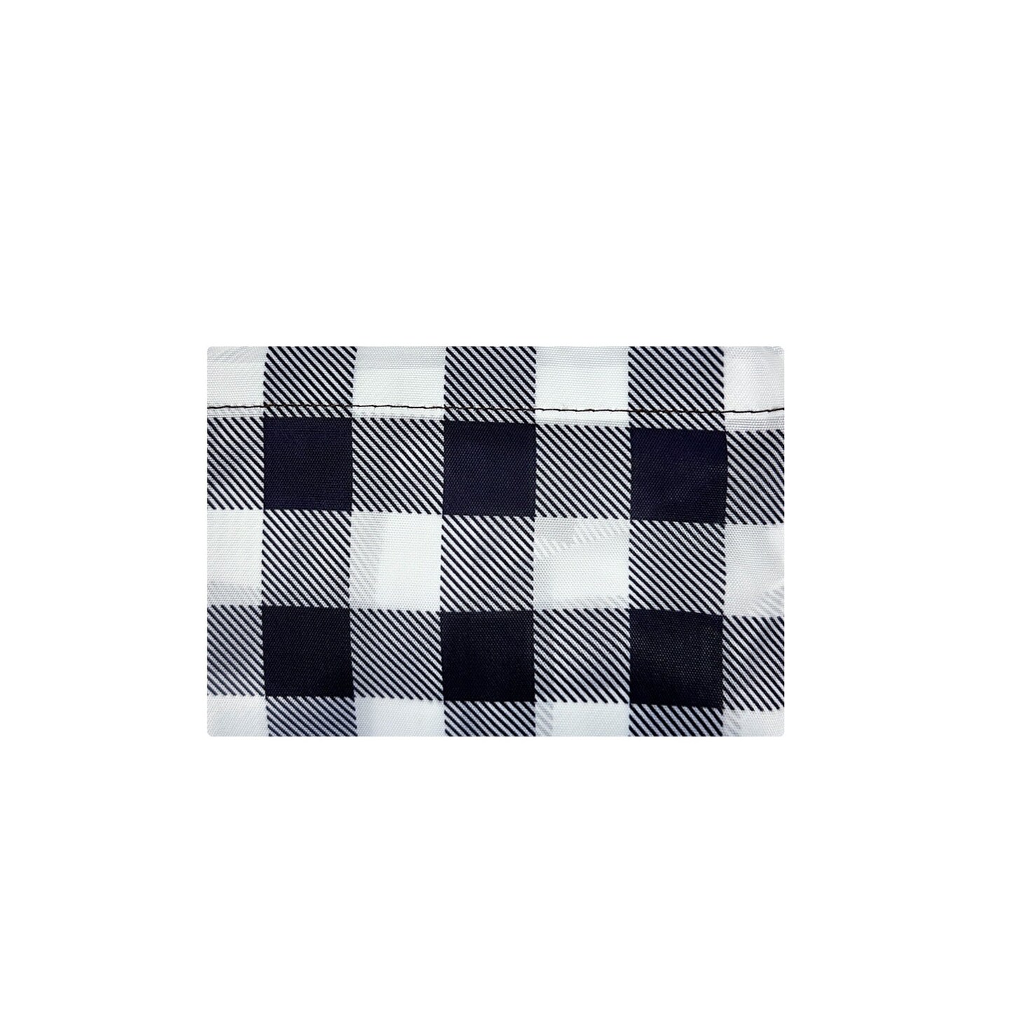 Wrapables Large Foldable Tote Nylon Reusable Grocery Bags, Black Checkers