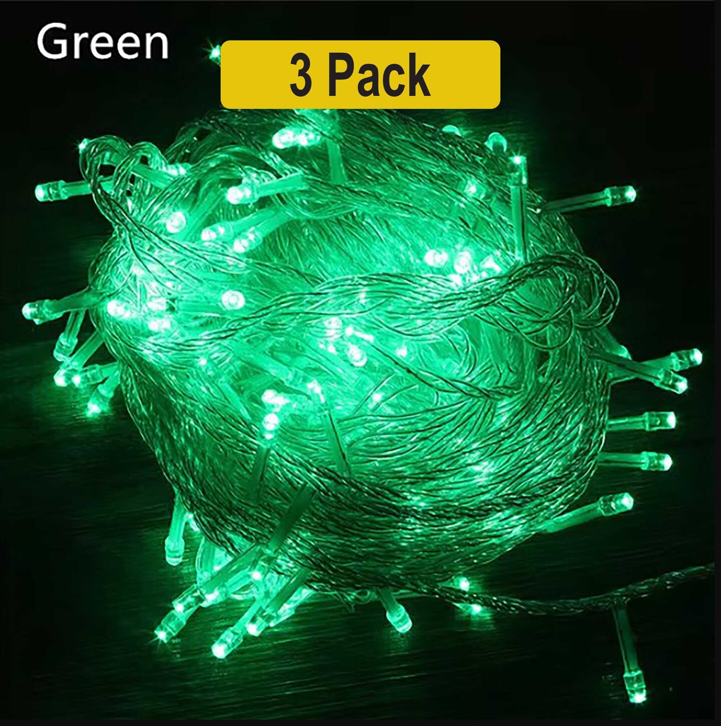 32ft Clear Cable LED String Lights – 100 Mini Bulbs, 8 Dynamic Modes, Energy-Saving