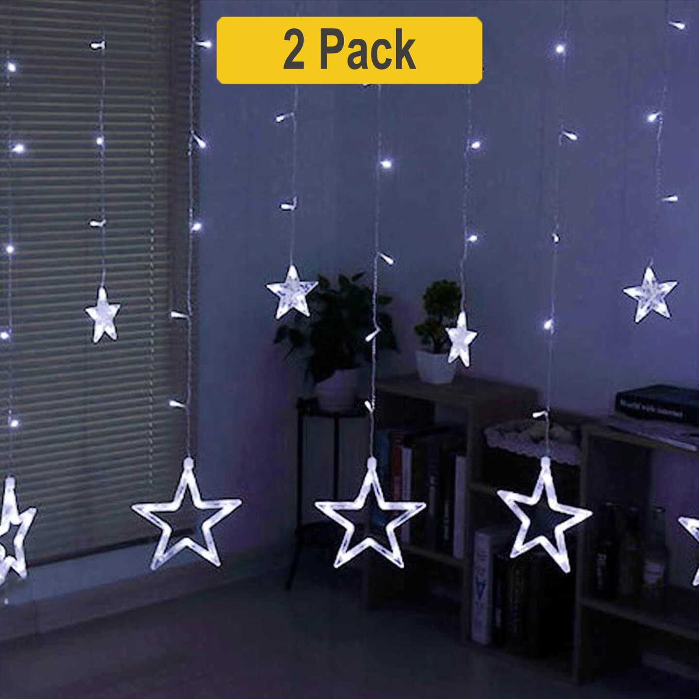 Spooky 138 LED Star Curtain Light for Christmas