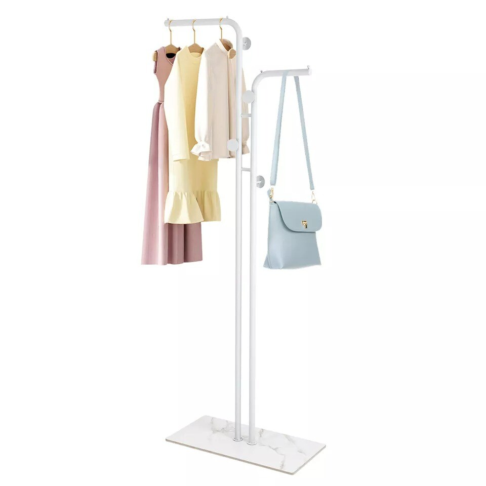 Coat Rack Jacket Bag Clothes Rail Stand Hanger Room Storage Shelves Organizer