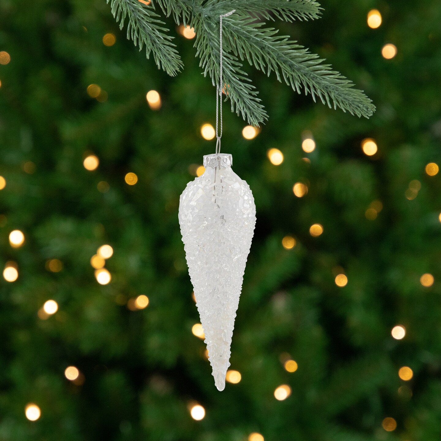 Northlight Winter Icicle Glass Ornament - 6.25&#x22; - Clear