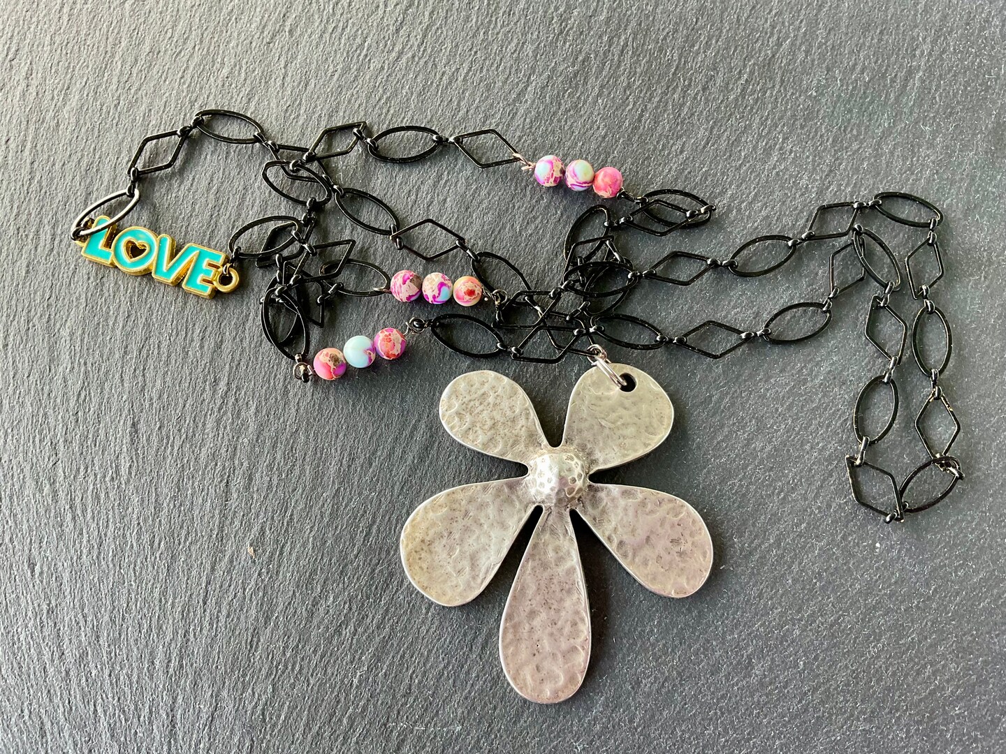 Flower high quality Jasper Necklace