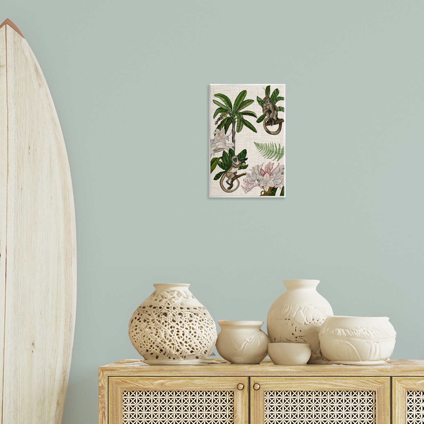 Stupell Industries Tropical Monkey Studies Wall Plaque Art Design by Vision Studio
