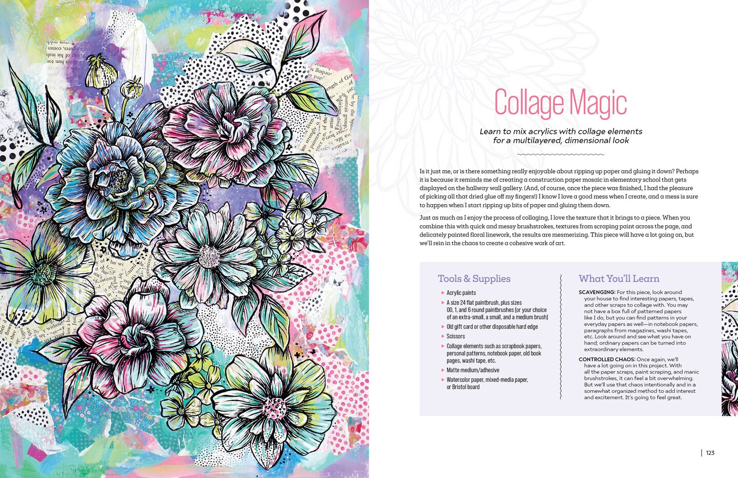 Funky Florals: A Bend-the-Rules Approach to Making Bright, Bold &#x26; Beautiful Flower Art with Watercolor, Acrylics, Markers &#x26; More - 12 Mixed-Media Projects