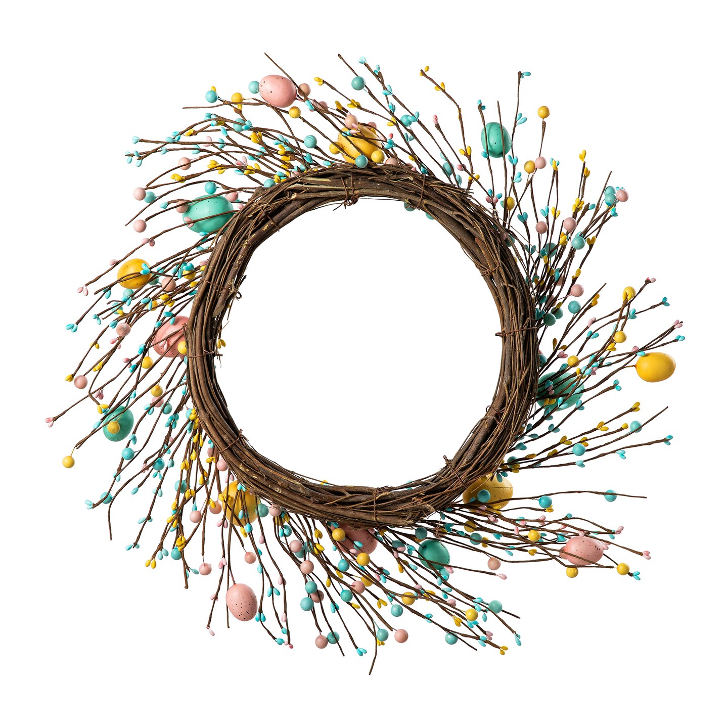 Set of 2 22&#x22;D Easter Decor Egg Wreaths