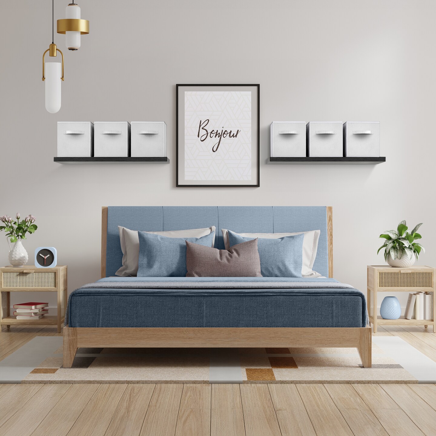 Sorbus 6 Pack 13 Inch Foldable Storage Cubes with Handles- for Organizing Home, Shelves, Nursery, Playroom, Closet and More