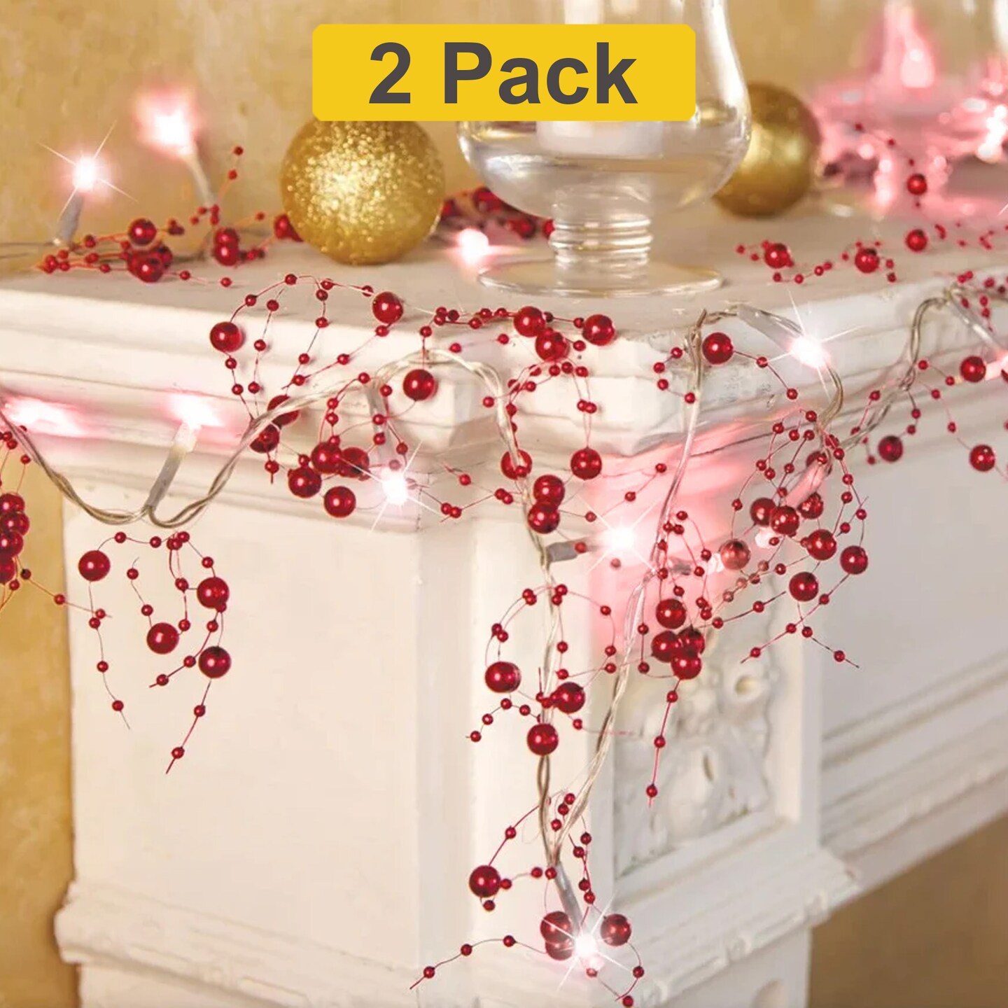 Christmas Battery Operated 20 LED Beads String Lights