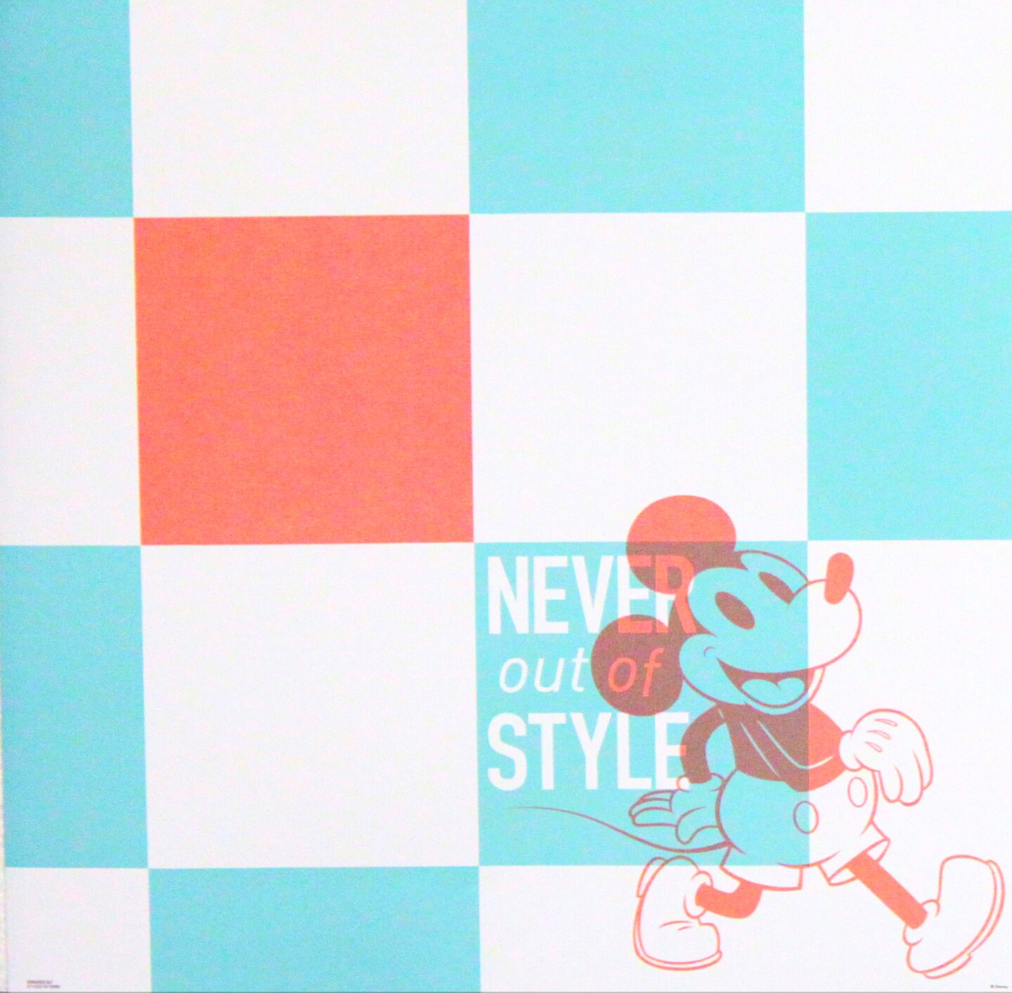 Disney Mickey Never Out Of Style 12x12 Scrapbook Paper