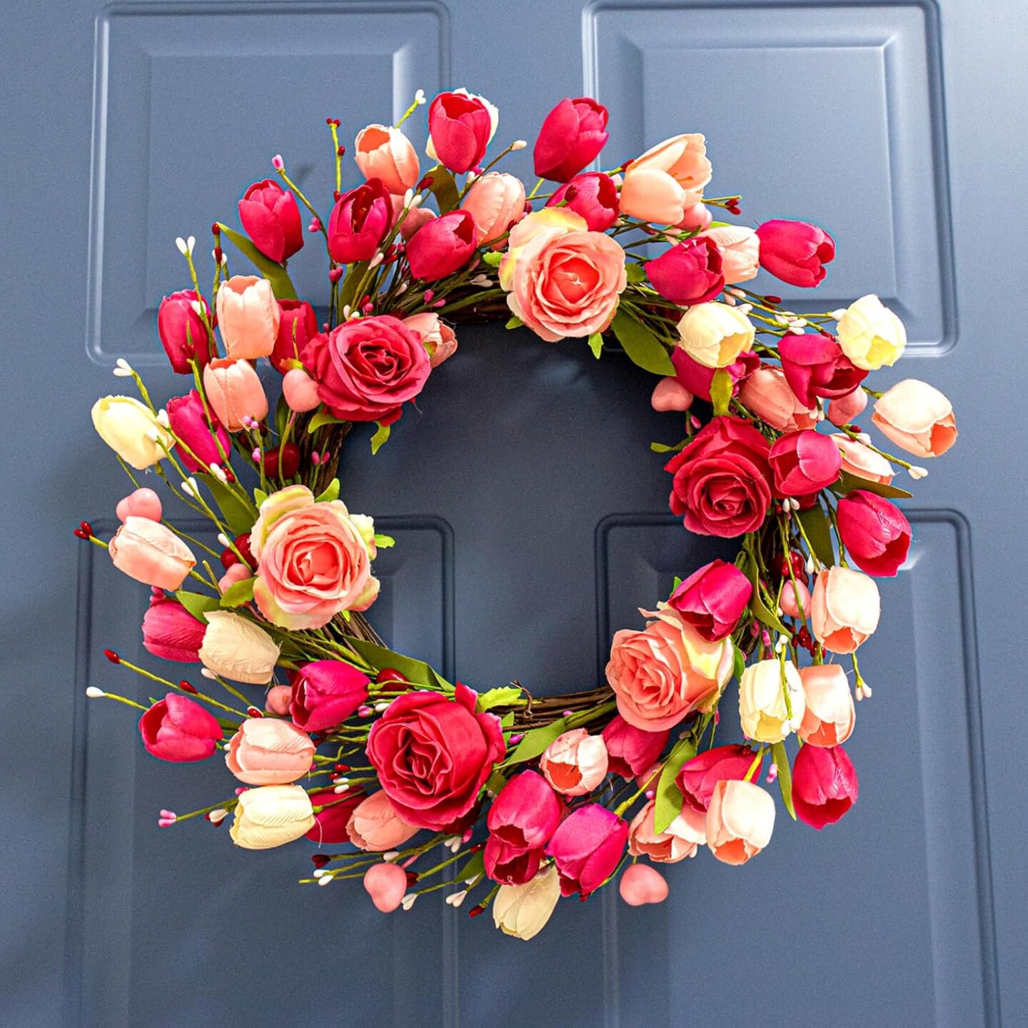 Artifical Valentine&#x27;s Day Wreath 20 Inches Valentines Wreaths