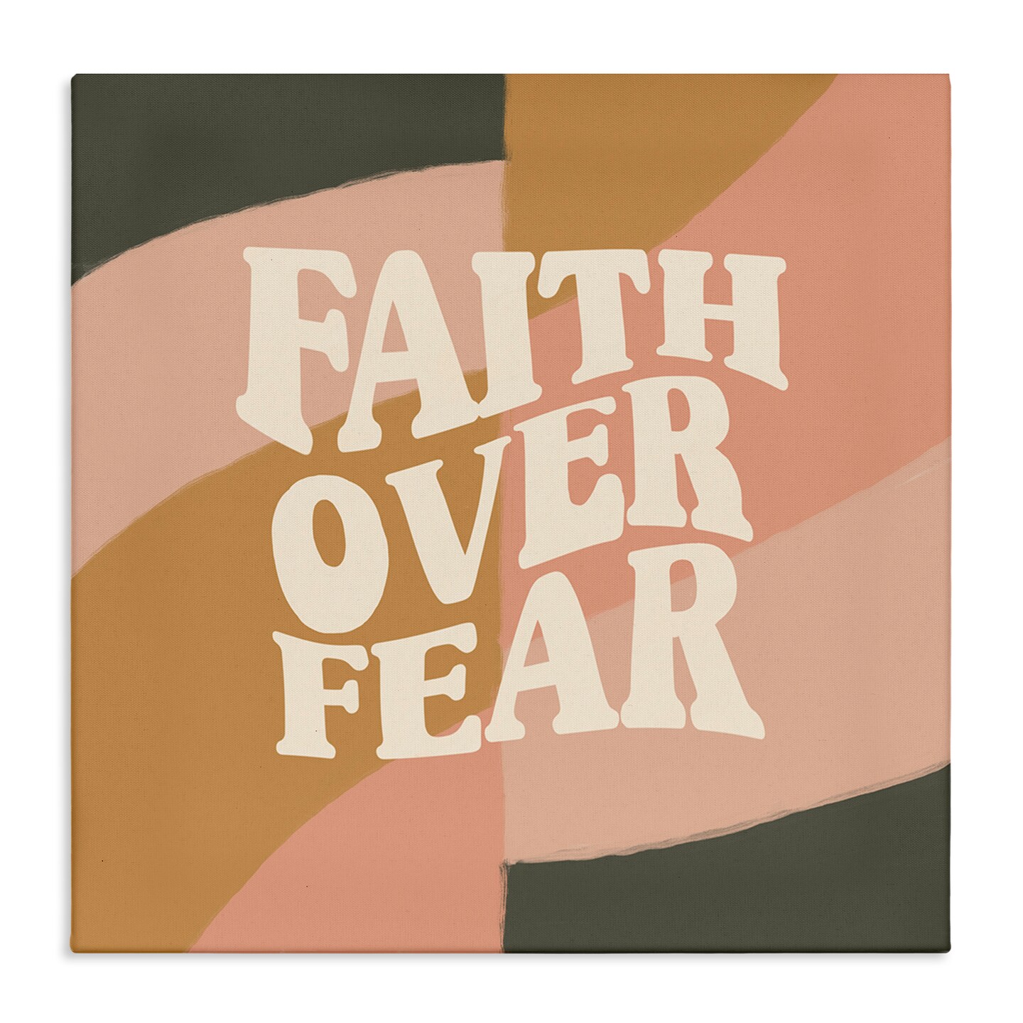 Stupell Industries Faith Over Fear Canvas Wall Art Design by Amylee Weeks