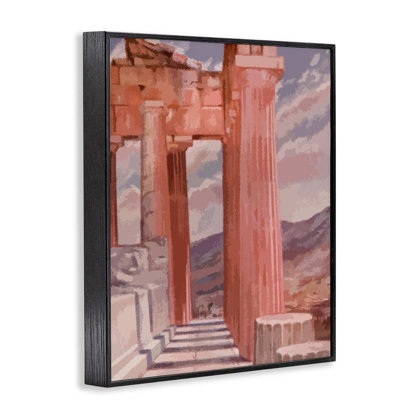 Stupell Industries Greek Architecture View Framed Giclee Wall Art Design by Daphne Polselli