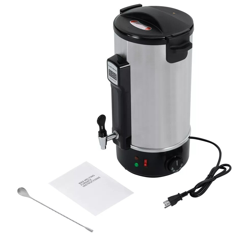 10.8L Wax Melter for Candle Making Extra Large Wax Melting Furnace Temp Control