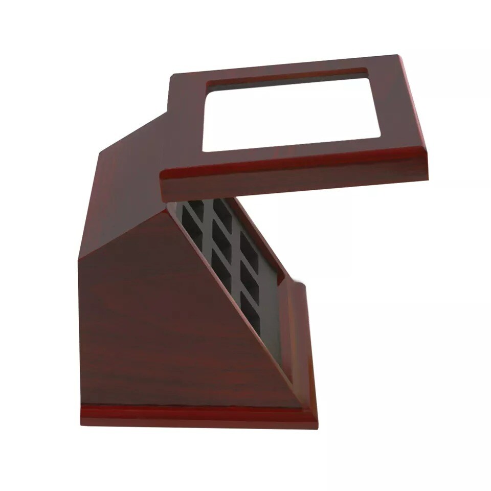 9 Holes Championship Ring Display Case Box Wooden Collection Storage Box Slanted