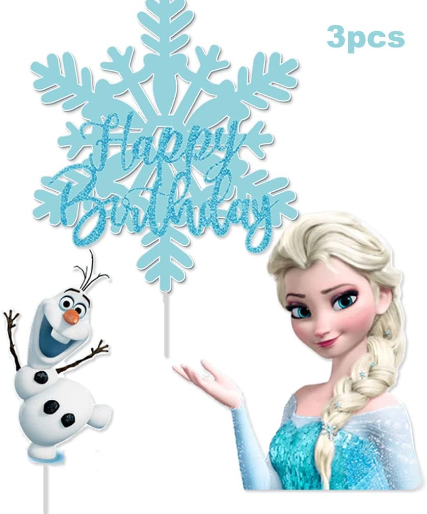 Happy Frozen Birthday Elsa Cake Topper