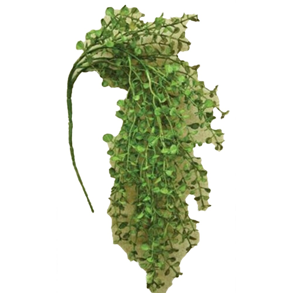 19&#x22; Light Green Hanging Pepper Grass Bush with Small Rounded Leaves