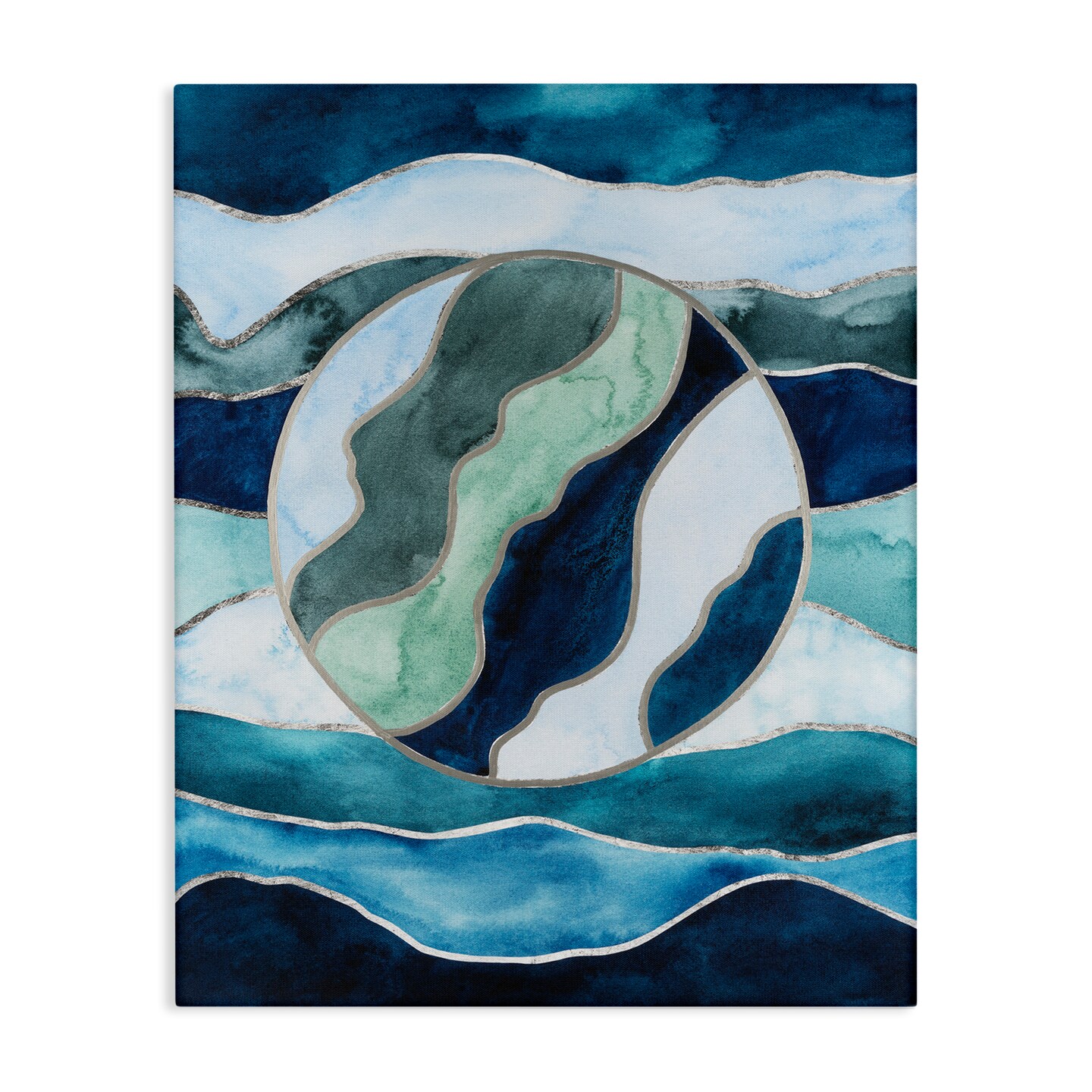 Picture of Stupell Industries Stained Glass Circle Impression Canvas Wall Art ...