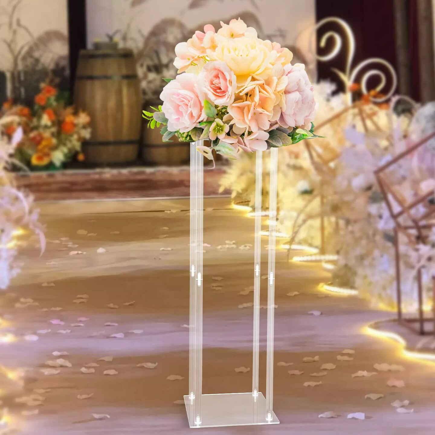 Acrylic Flower Stand Vase Column Stand Wedding Flower Stand Wedding Centerpieces