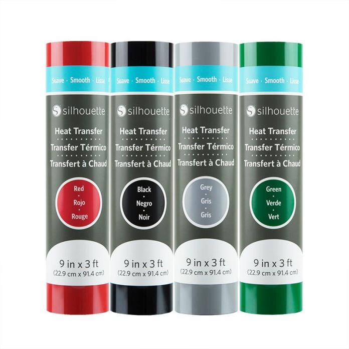 Silhouette Smooth Heat Transfer - 9&#x22; - White