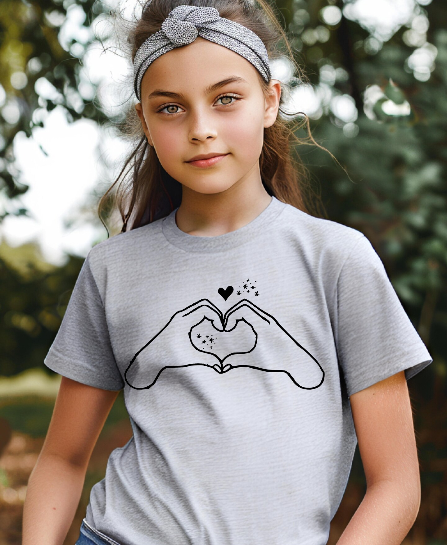 Heart Hands Tshirt, Music Lover Gift, Hand Heart Graphic Sweatshirt, Cute Heart Gesture Shirt, Fan Gift, Heart Hand,