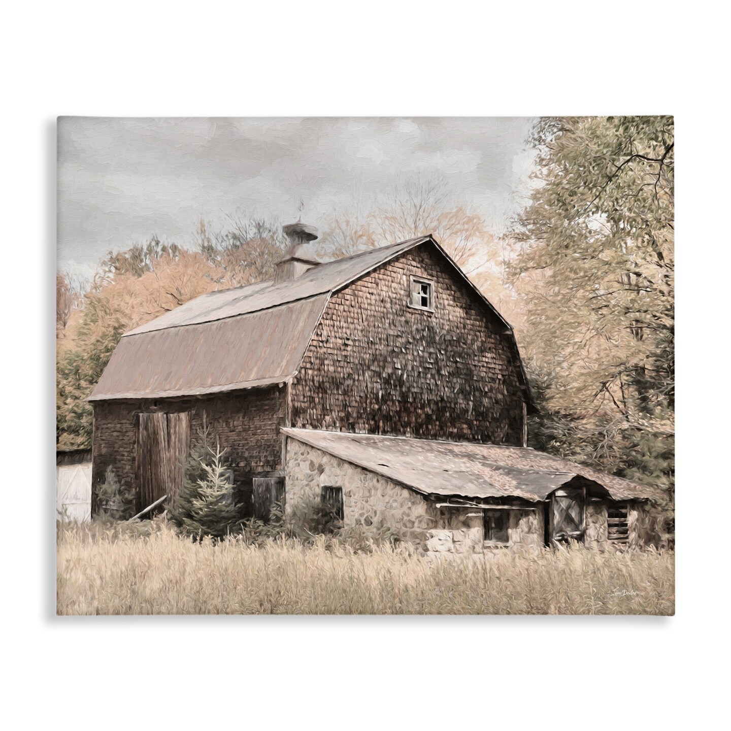 Stupell Industries Beige Rustic Barn Canvas Wall Art Design by Lori Deiter