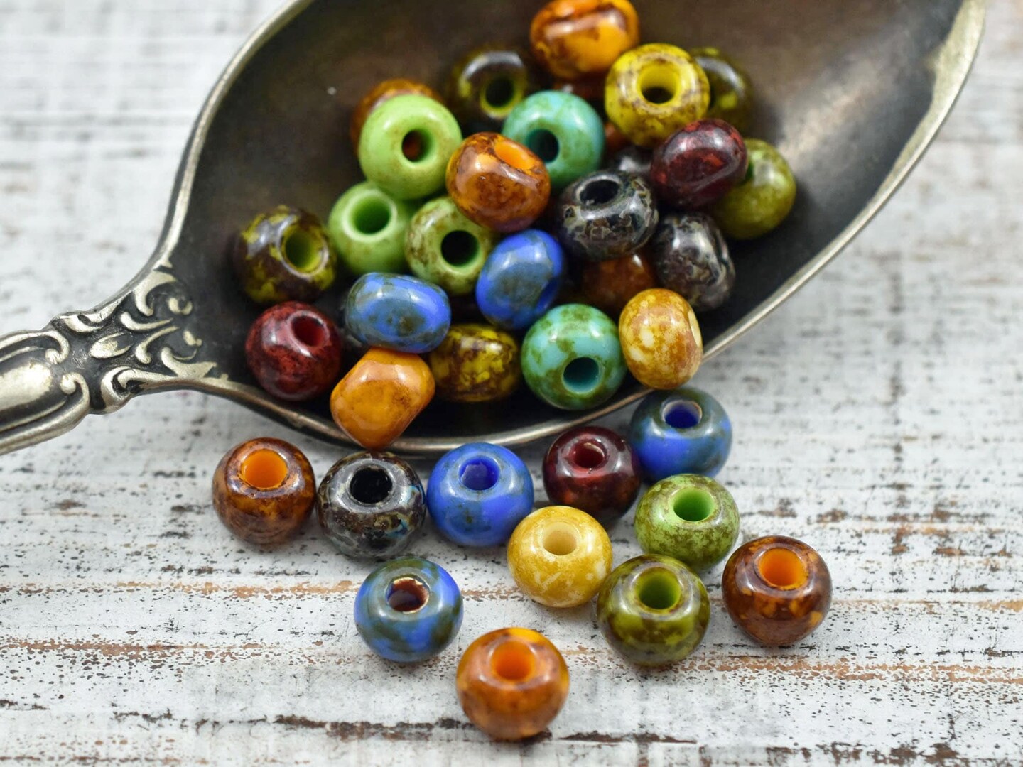 50G Mixed Picasso Czech 2/0 Seed Beads - Czech Glass Seed Beads