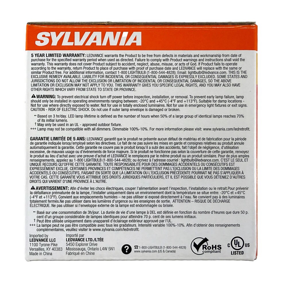 6Pk - Sylvania TruWave 8W A19 LED Soft White 2700K Dimmable Bulb - 60w Equiv.