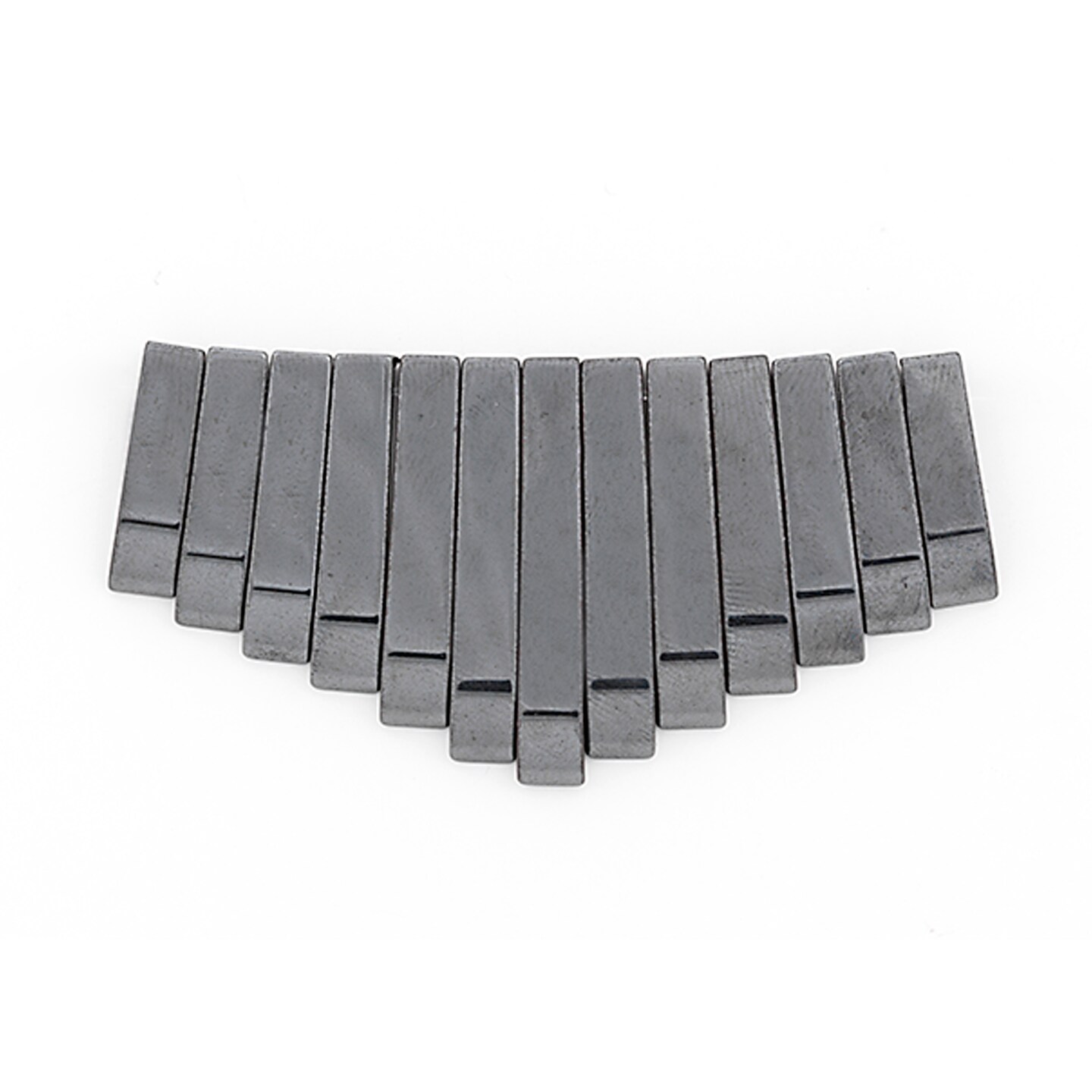 Hematite Fan Pendant Pack of 13