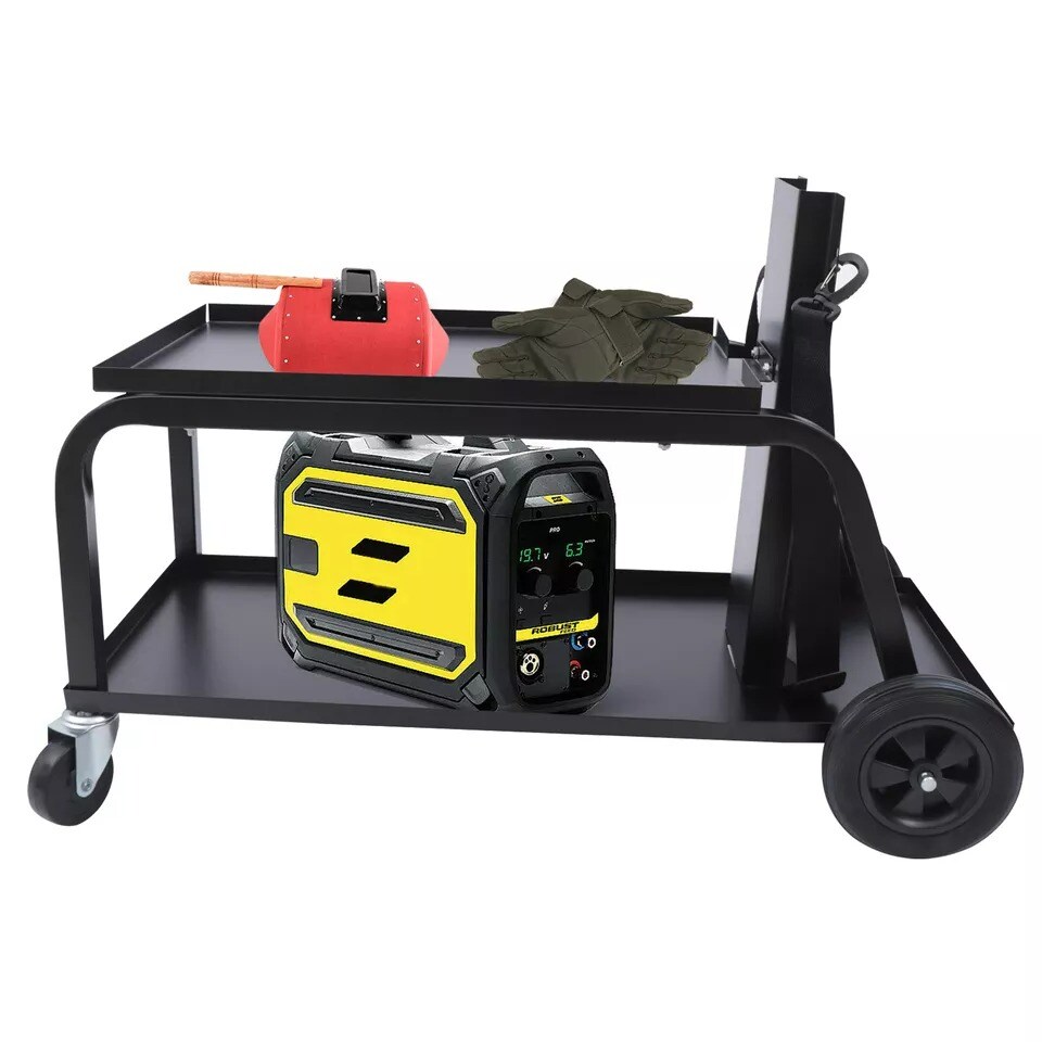 Universal Welding Cart Trolley w/2 Shelve Storage Tray for MIG TIG Plasma Welder
