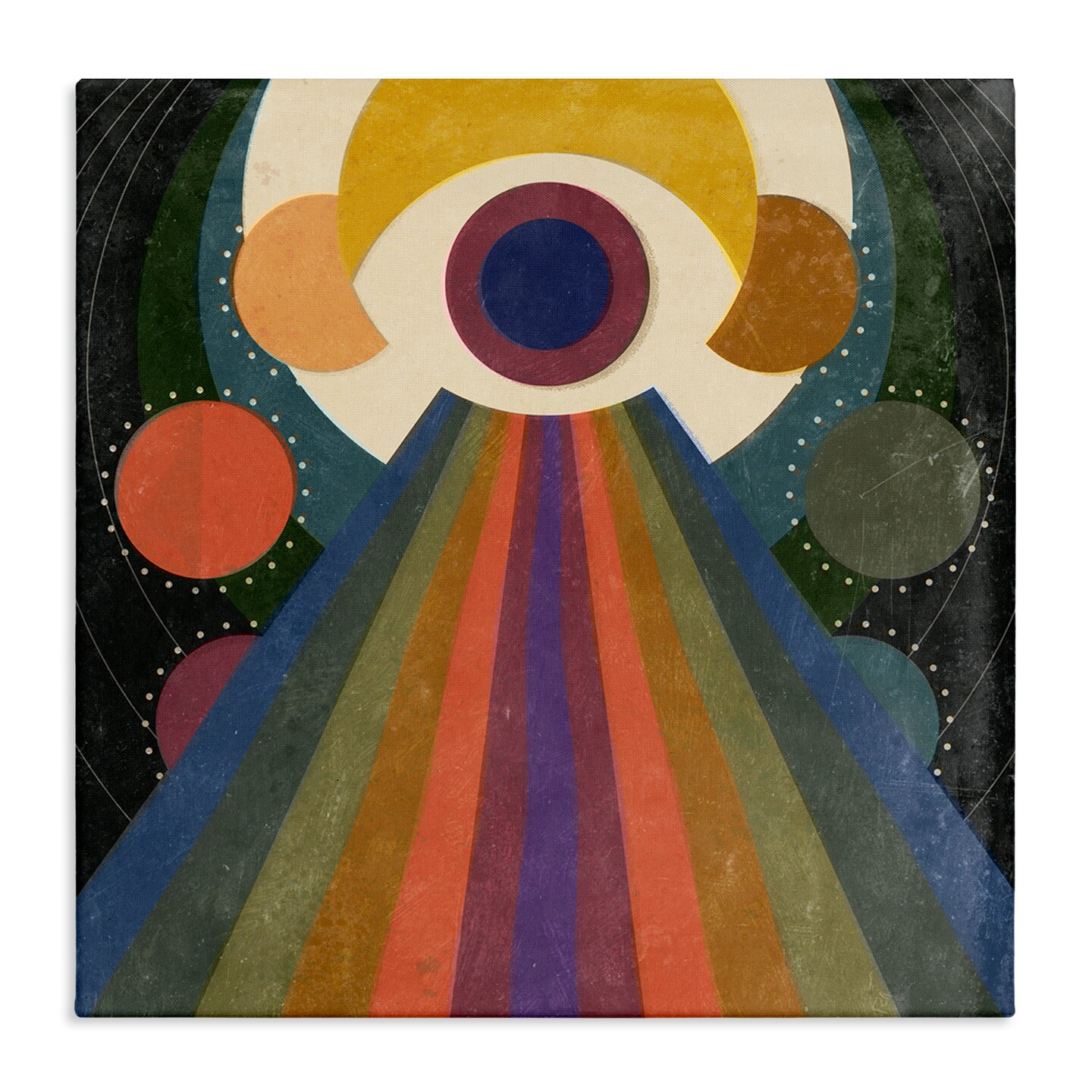 Stupell Industries Spiritual Eye with Rays Canvas Wall Art Design by Victoria Barnes
