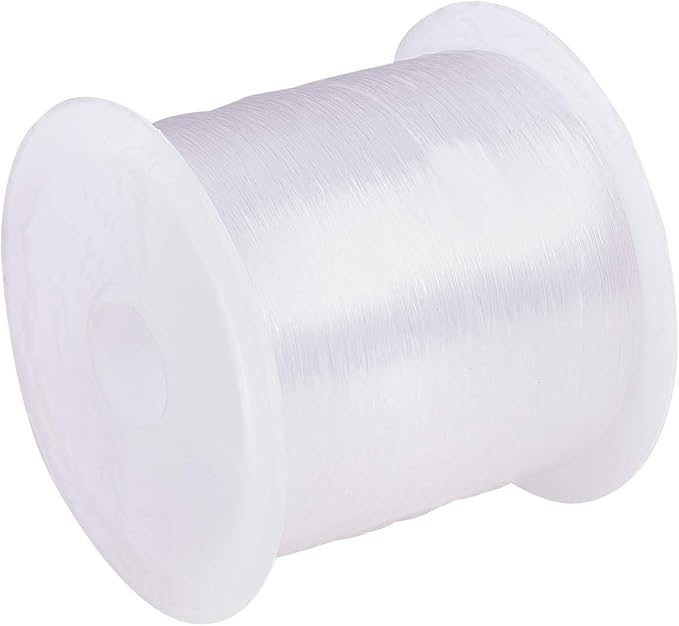 140 Yards 0.2mm Clear Fishing Line Invisible Nylon Thread Jewelry String Wire Crystal Beading Cords String for Christmas Tree Party Decor, Seed Beads Jewelry Bracelet Making