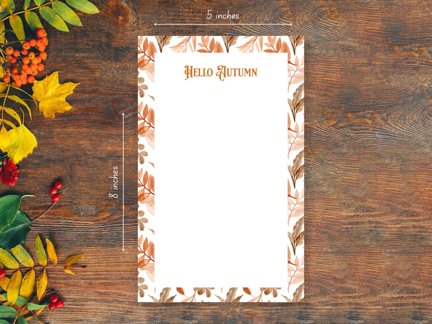 5x8 Custom Autumn Fall Leaves Notepad | MakerPlace by Michaels