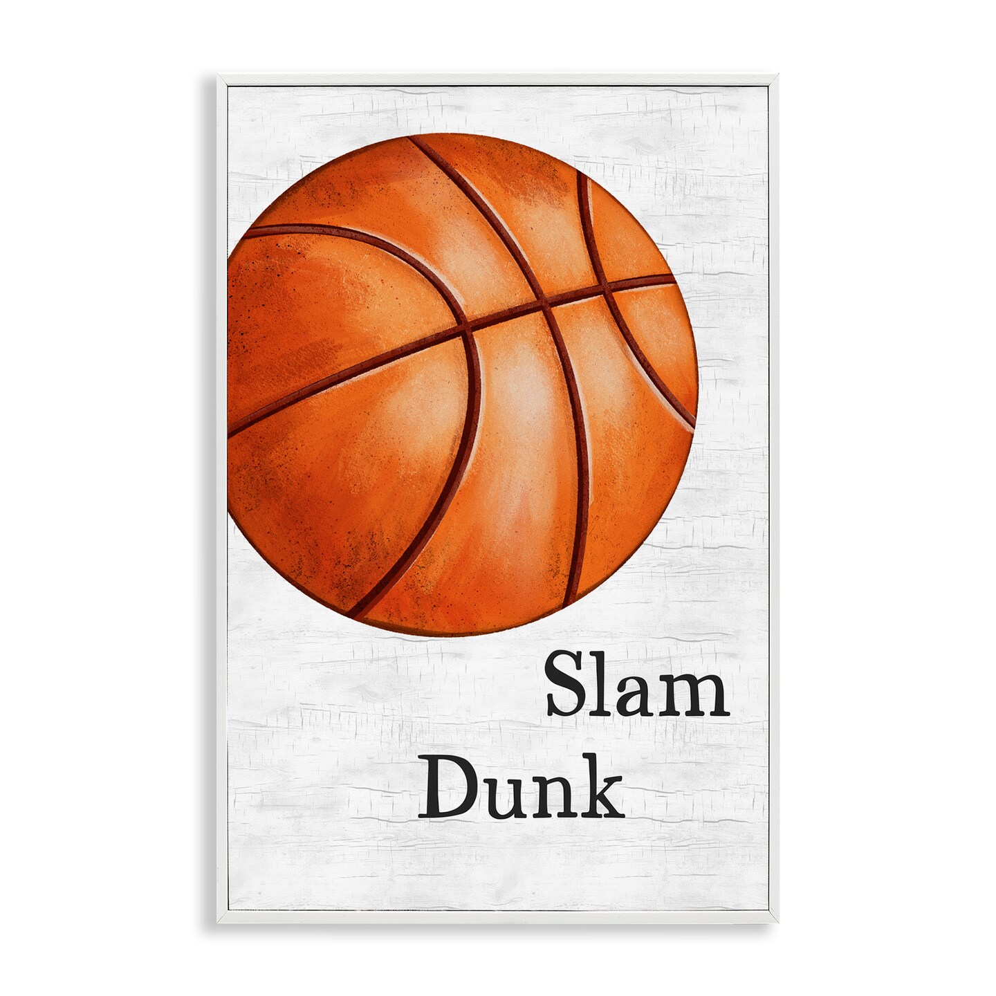 Stupell Industries Slam Dunk Basketball Framed Giclee Wall Art Design by JJ Design House LLC