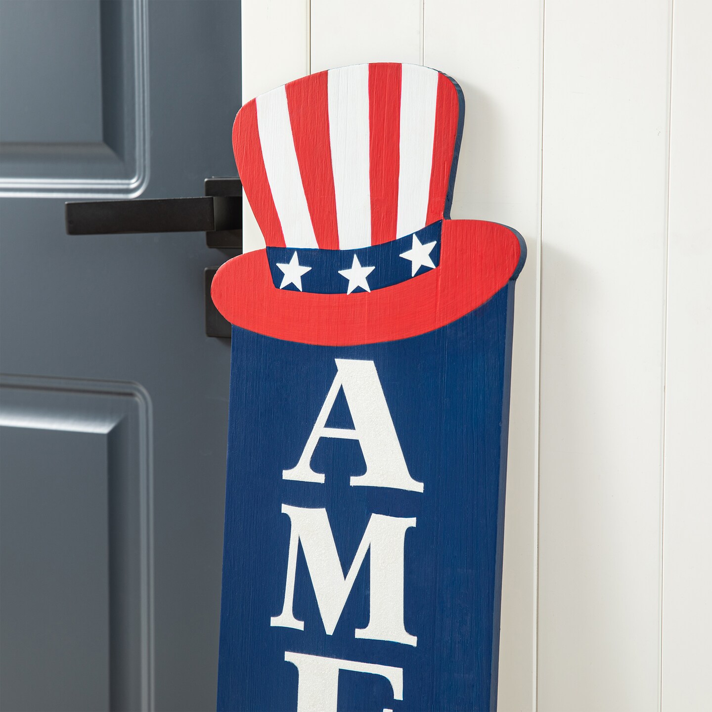 42&#x22;H Patriotic/ Americana Wooden AMERICA Porch Decor