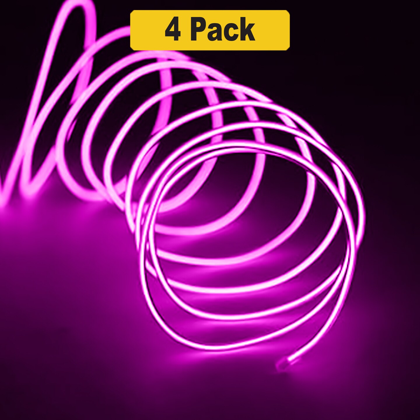 9' Flexible Neon String Light with Clip — Battery Powered Glow for Costumes & Safety
